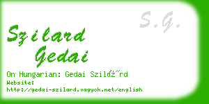 szilard gedai business card